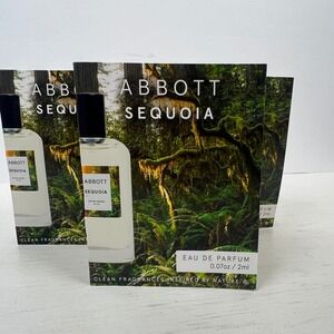 Abbott Sequoia Eau de Parfum Sample Spray 0.07oz 2ml Lot of 3 Brand New